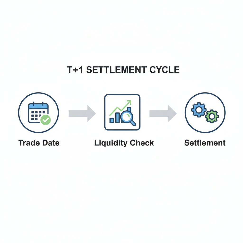 T+1 settlement cycle.